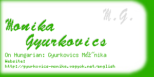 monika gyurkovics business card